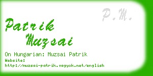 patrik muzsai business card